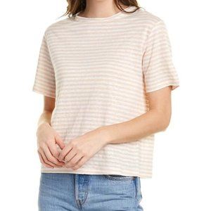 NWT Vince Classic Linen Boyfriend T-shirt, Size XS